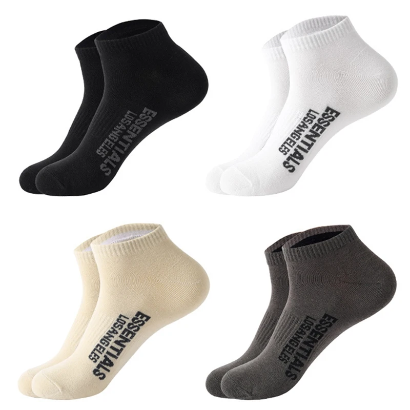 kf S0d07cac7e29442cc9e9ba3a71de70d187 4 Pairs Men Women Hip Hop Style Low Cut Socks Cotton Skateboard Fashion Gift Socks Couple