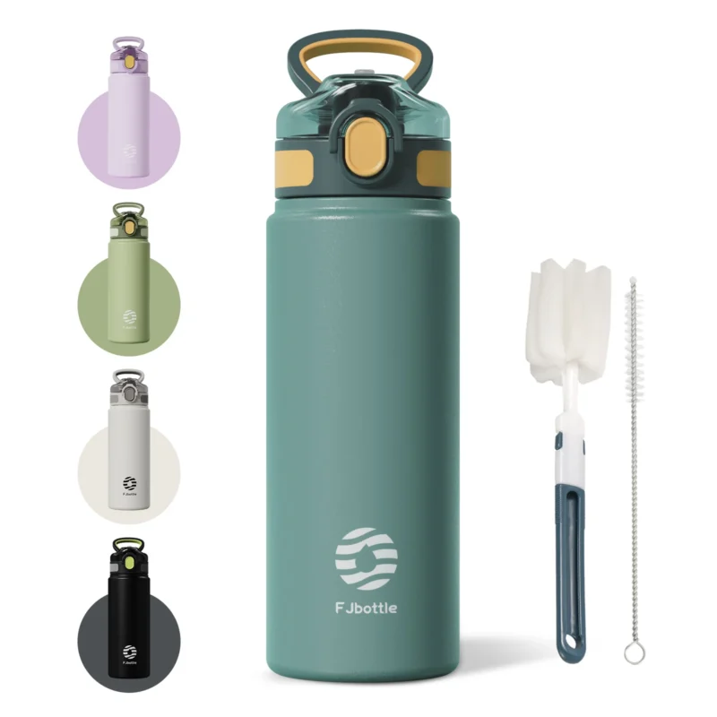 kf Se5a0ff3a3d764290a8ef2c5a446951acD FEIJIAN Thermos Bottle with Straw 600ml 720ml Stainless Steel Thermal Cup Car Insulated Flask Water Tumbler