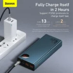 Sleek Baseus power bank with fast charging, ideal corporate gift for tech-savvy professionals.