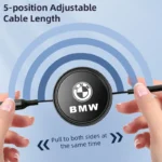 Sleek BMW Adjustable Cable Reel: Stylish and versatile corporate gift for professionals.