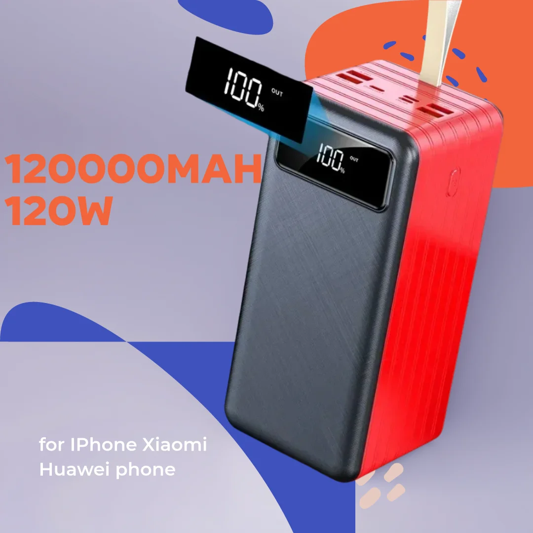 kf-S181a1a99081242c68e0e2b61a3bd11dfk-New-120W-Super-Fast-Charging-Power-Bank-120000mAh-Portable-Charger-Outdoor-Battery-Pack-Power-Supply-for kf S181a1a99081242c68e0e2b61a3bd11dfk New 120W Super Fast Charging Power Bank 120000mAh Portable Charger Outdoor Battery Pack Power Supply for