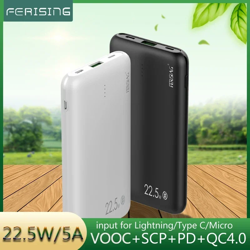 kf-Sef52869d80a34300b6474c228514bfcdM-FERISING-5A-VOOC-Super-Fast-Charger-10000mah-Power-Bank-USB-Type-C-External-Battery-PD-QC kf Sef52869d80a34300b6474c228514bfcdM FERISING 5A VOOC Super Fast Charger 10000mah Power Bank USB Type C External Battery PD QC