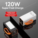 Sleek 120W power bank with dual-tone design, fast charging, and portability—perfect corporate gift.