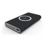 Sleek 20,000mAh wireless power bank for stylish corporate gifting and on-the-go charging.