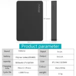 Sleek 5000mAh power bank, portable and stylish, perfect for corporate gifts and professionals.
