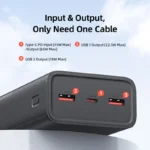 Stylish 65W power bank with multiple ports, ideal for corporate gifting and on-the-go charging.